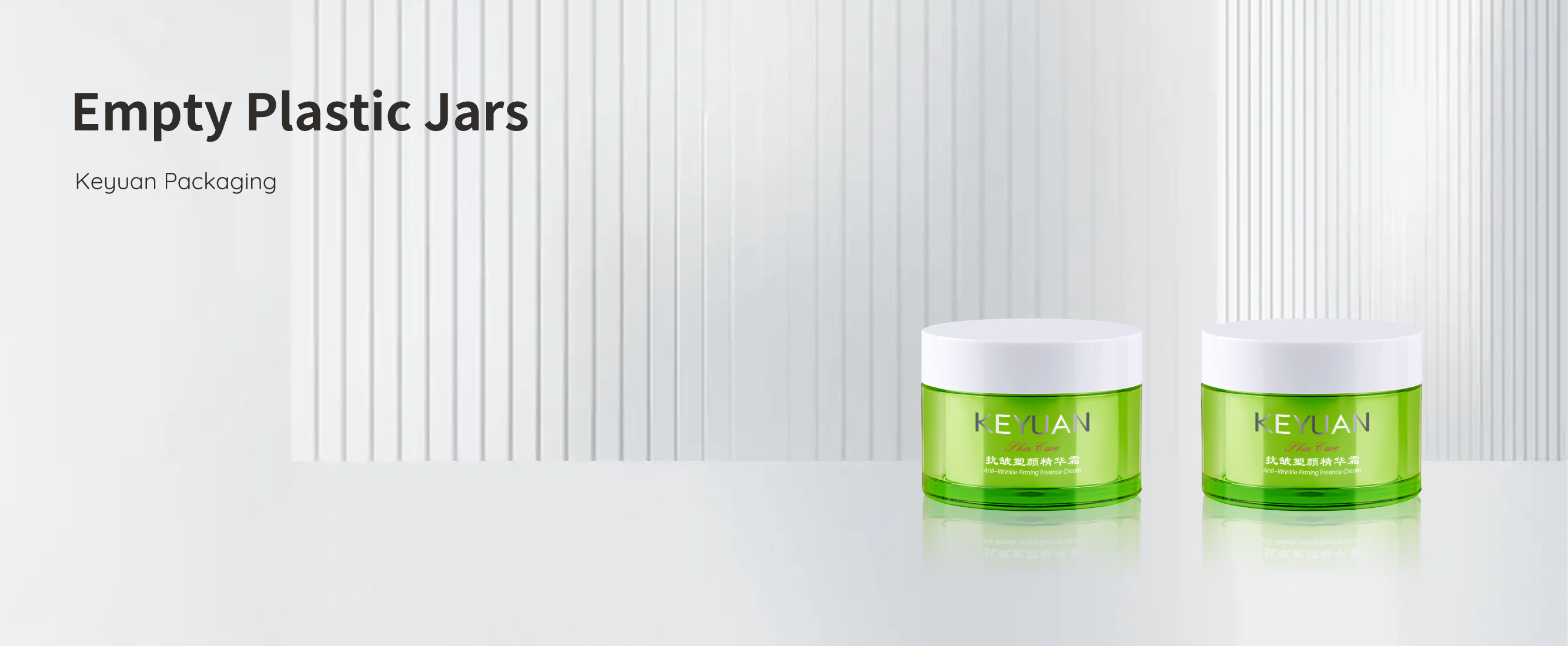 KY059 7PJ The Factory Directly Sells High Quality Cosmetics 30g PET Green Plastic Face Cream Jars