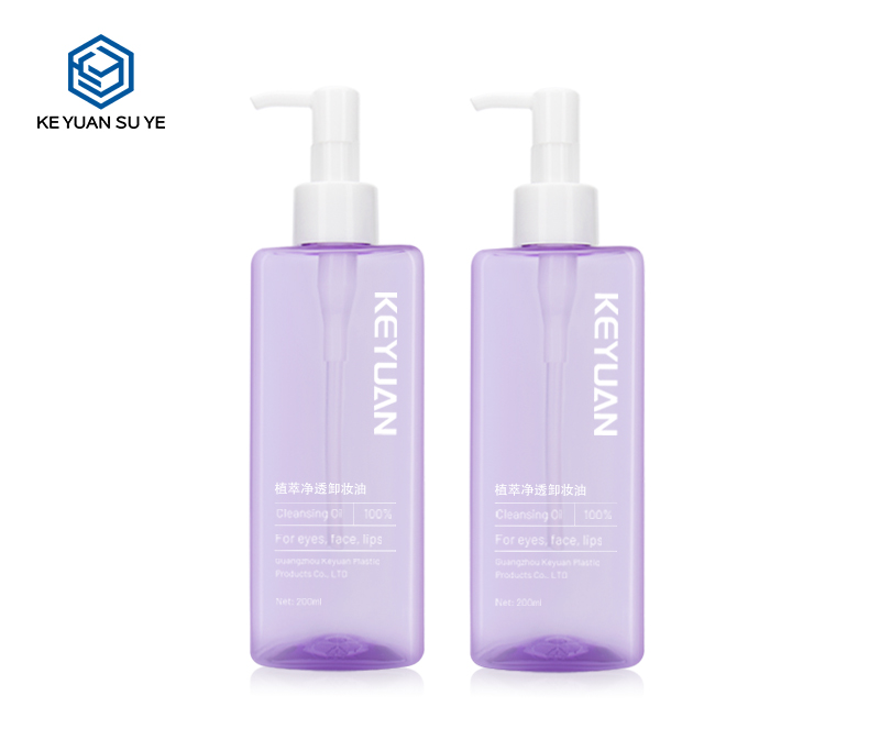 KY098 Cosmetic Beauty Makeup Remover Plastic Bottle 200ml Triangle Unique Shape