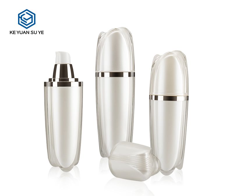 KY001AB Luxury Acrylic Bottles Milk Lotion Liquid Bottles with Unique Shape 30-120ml