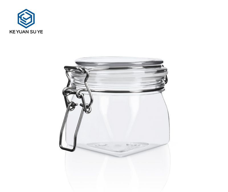 KY003PC Chinese Tea Jars Candy Cans with Unique Shape 150-500ml PET Custom Plastic Jars