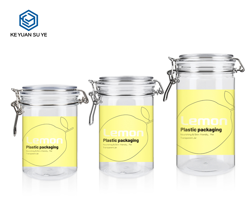 KY002pc Double Wall Cans With Straight Shape 100-250ML PET Custom Plastic Jars