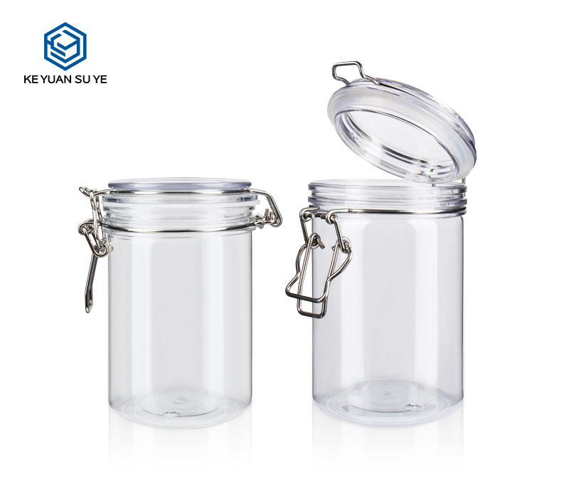 KY002pc Double Wall Cans With Straight Shape 100-250ML PET Custom Plastic Jars
