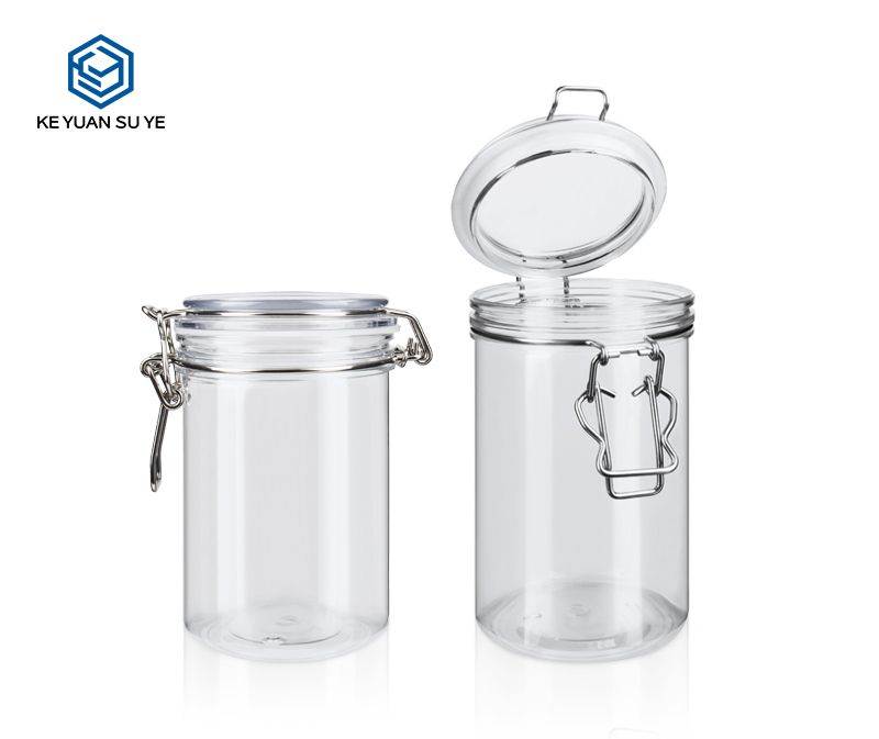 KY002pc Double Wall Cans With Straight Shape 100-250ML PET Custom Plastic Jars