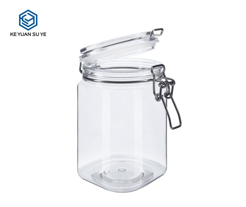 KY007PC Large Size Plastic Jars for Food Storage 500-1500ml PET Customs