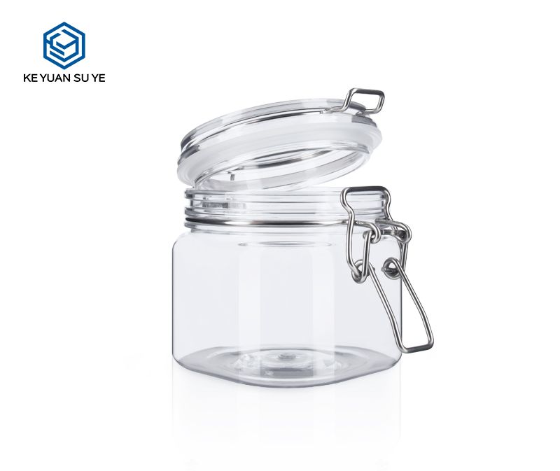 KY007PC Large Size Plastic Jars for Food Storage 500-1500ml PET Customs