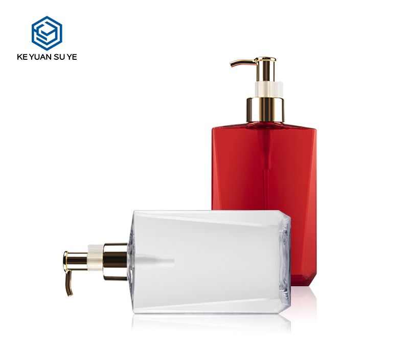 KY012 Luxury Household Shower Gel Hotel Cleanser Hand Wash Plastic Bottles PETG UV Gold