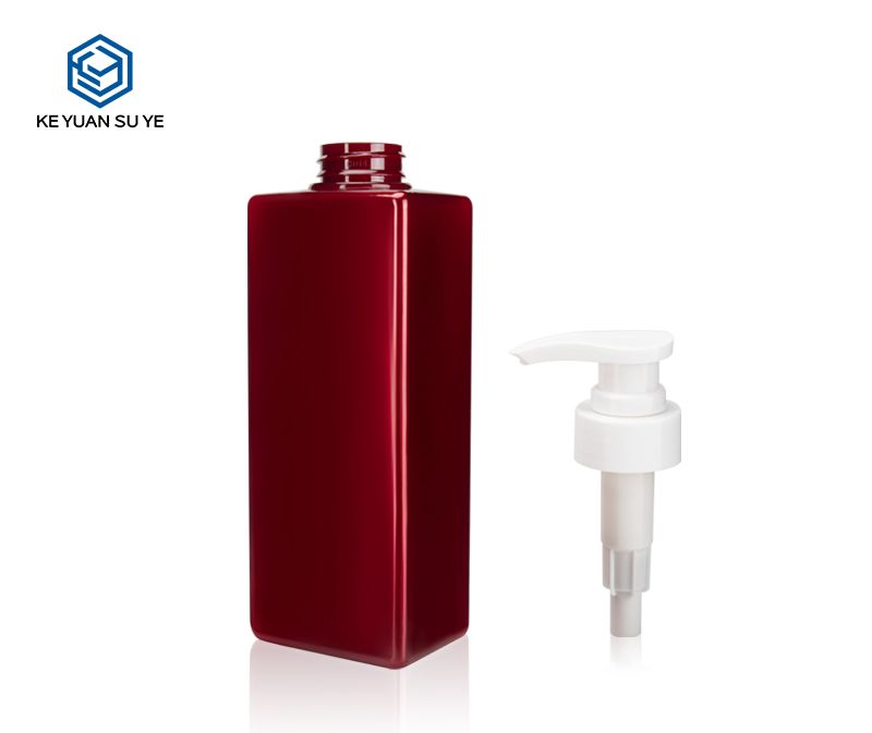KY018 Amino Acid Fragrance Shower Gel 450ml PET Plastic Shampoo Conditioner Bottle Dark Red Shiny