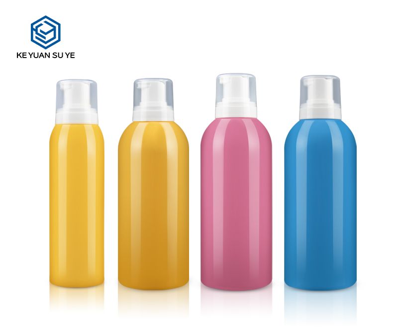 KY047 Mousse Sunscreen Spray Bottles 150ml 400ml PET Plastic Bottles