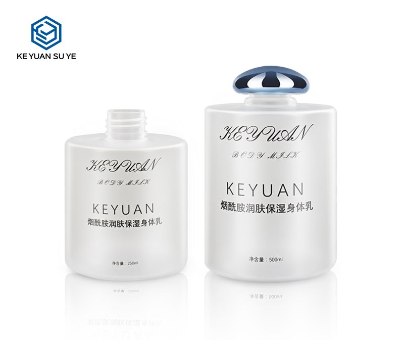 KY052 Moisturizing Relieve Lotion Cosmetic PET Plastic Bottle with Matte Finishing and UV Lids