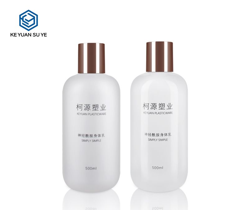 KY067 Family Shower Gel Body Wash Plastic Bottles 500ml PET Bottles with UV Effect Lids Special Pump