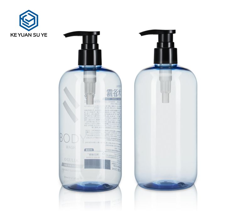 KY068 Green Tea Family Shower Gel Wash Plastic Bottles 500ml Eco-friendly Bottles UV Effect Lids