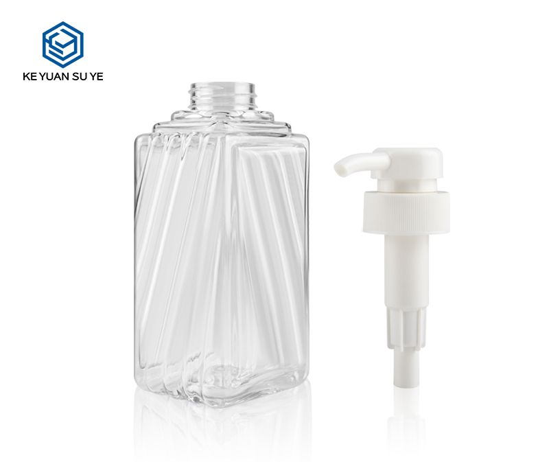 KY074 Stripes Shampoo Conditioner Shower Gel 300ml PET Clear Plastic Bottles
