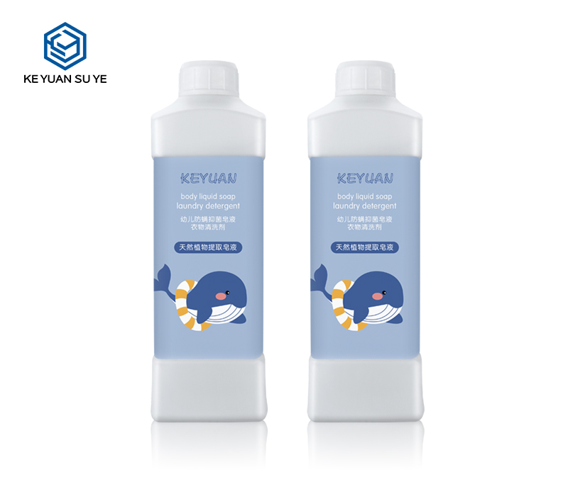 KY083 Body Liquid Soap Laundry Detergent HDPE Plastic Bottles 1L Large Size Capacity 1000ml