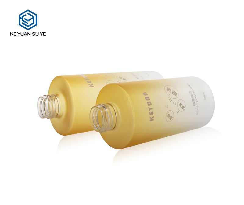 KY131 Gradual Yellow Peach Shampoo Body Shower Gel Conditioner Plastic Bottles PET 250ml 300ml 500ml