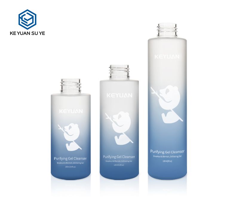 KY149 Gradient Blue mixture color Shampoo Bottle Cosmetic Packaging Containers