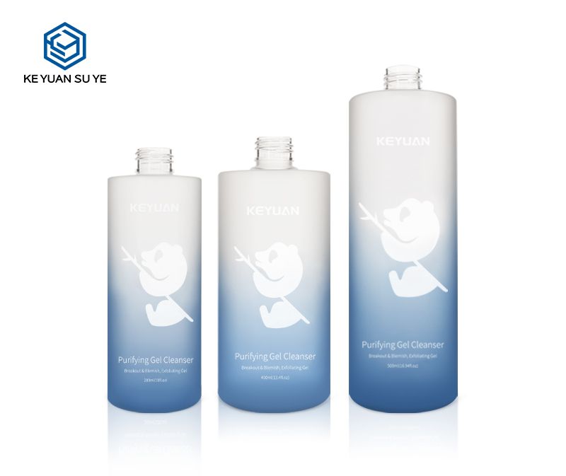 KY149 Gradient Blue mixture color Shampoo Bottle Cosmetic Packaging Containers
