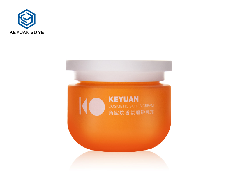 KY033-1PJ Vitamin C Cream Lotion Conditioner Plastic Jar 250ml PET Orange Color