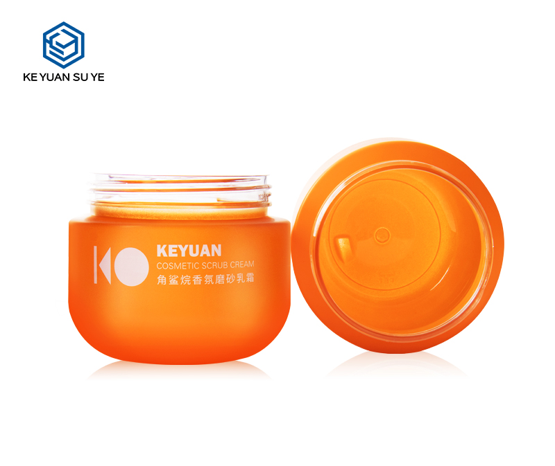 KY033-1PJ Vitamin C Cream Lotion Conditioner Plastic Jar 250ml PET Orange Color