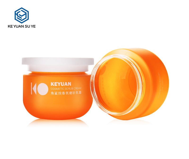 KY033-1PJ Vitamin C Cream Lotion Conditioner Plastic Jar 250ml PET Orange Color