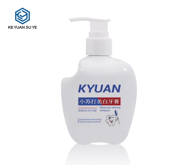 KY181 Innovative Design 300ml PET White Plastic Toothpaste Bottle