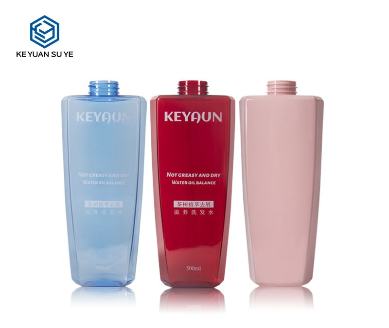 KY188 New Design 500ml Empty Plastic Pink Color Shampoo Bottle and Conditioner Bottle with Lotion Pump