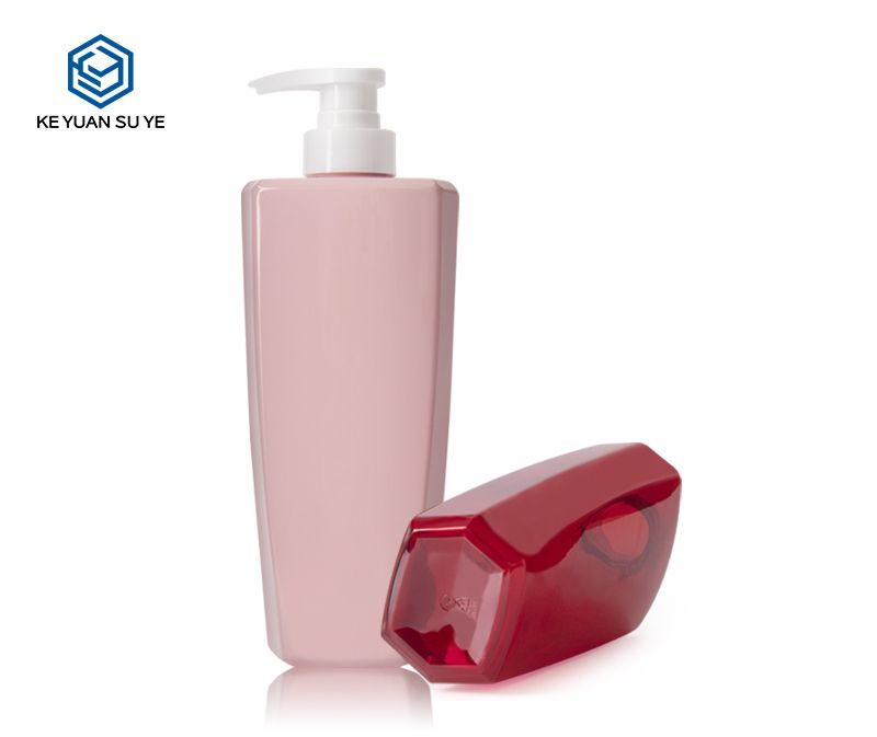 KY188 New Design 500ml Empty Plastic Pink Color Shampoo Bottle and Conditioner Bottle with Lotion Pump