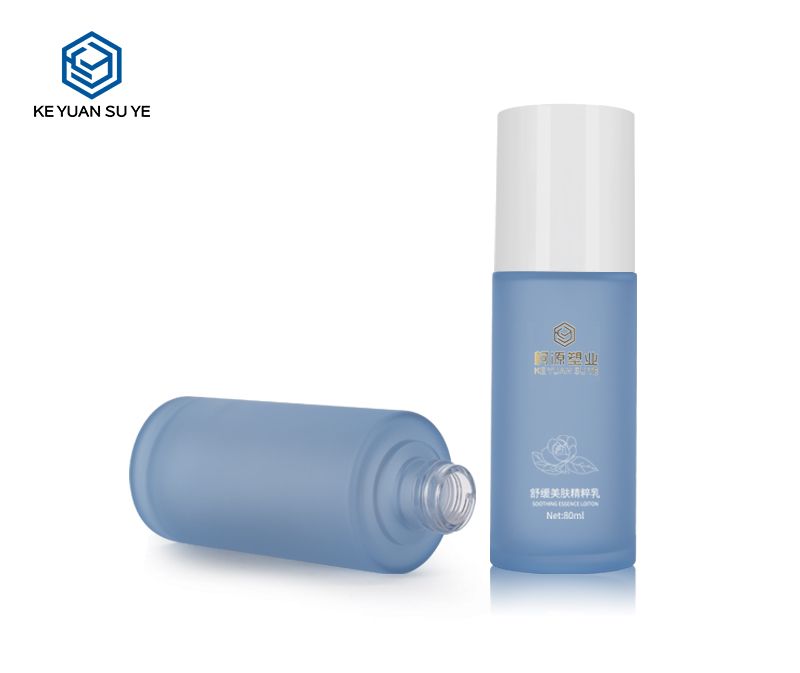 KY201-2 30ml 50ml 80ml 100ml PETG Blue Series Matte Translucent Cosmetic Skincare Plastic Bottle