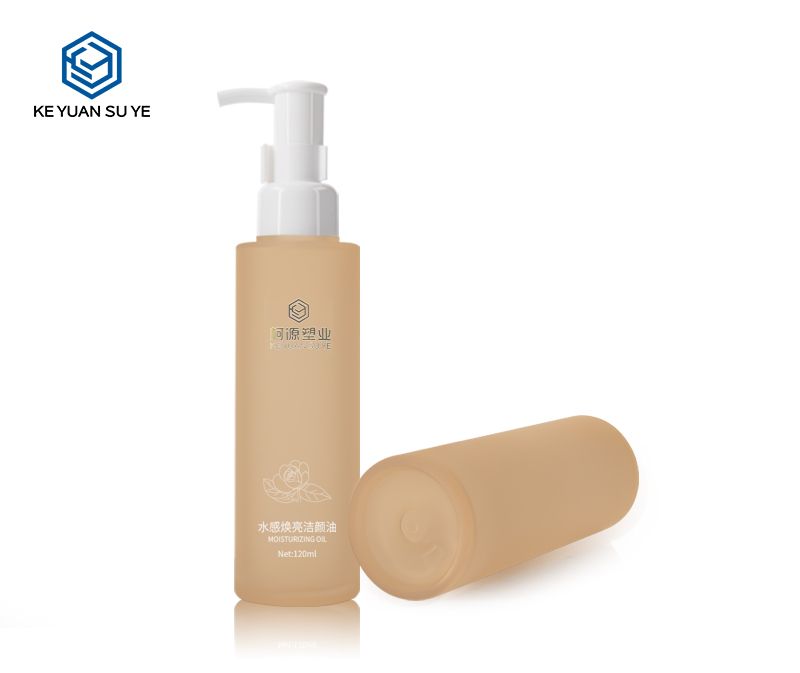 KY201-4 120ml 150ml Orange Flat Shoulder Round Bottle Skin Care Remover Oil Plastic Bottle Cosmetic Bottle
