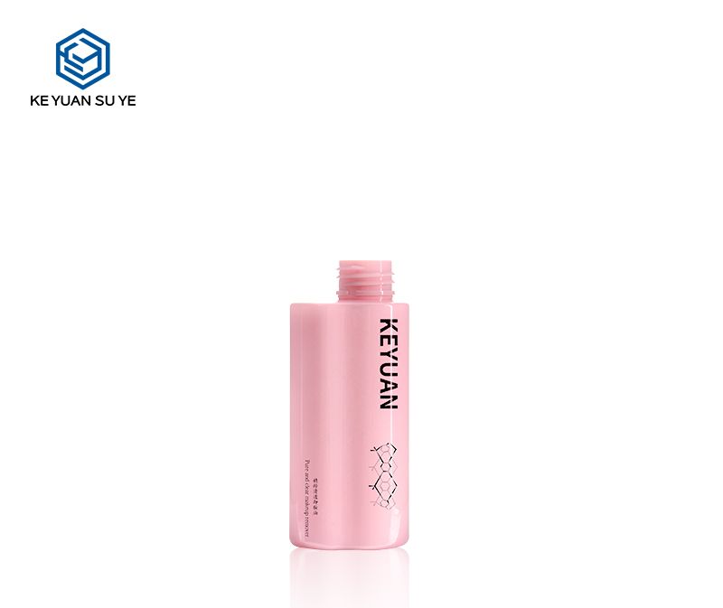 KY223 Custom 100ml PET Cosmetics Pink Special Shape Remover Oil Bottle
