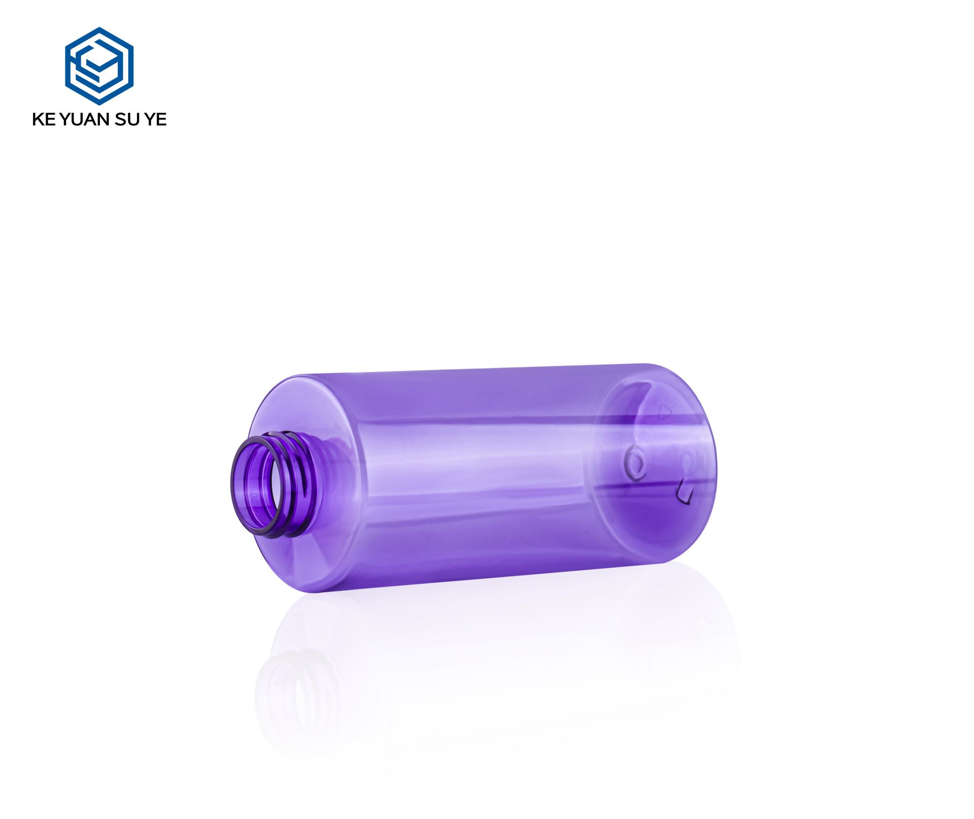 KY235 Wholesale Purple 400ml PET Round Shampoo Cosmetic Packaging Bottle