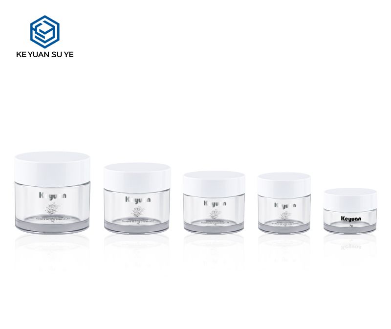 KY052 3PJ Transparent Small Capacity Plastic Cream Jars 5ml 10ml 15ml 20ml 30ml Cosmetic Skincare Containers Empty Face Cream Jars