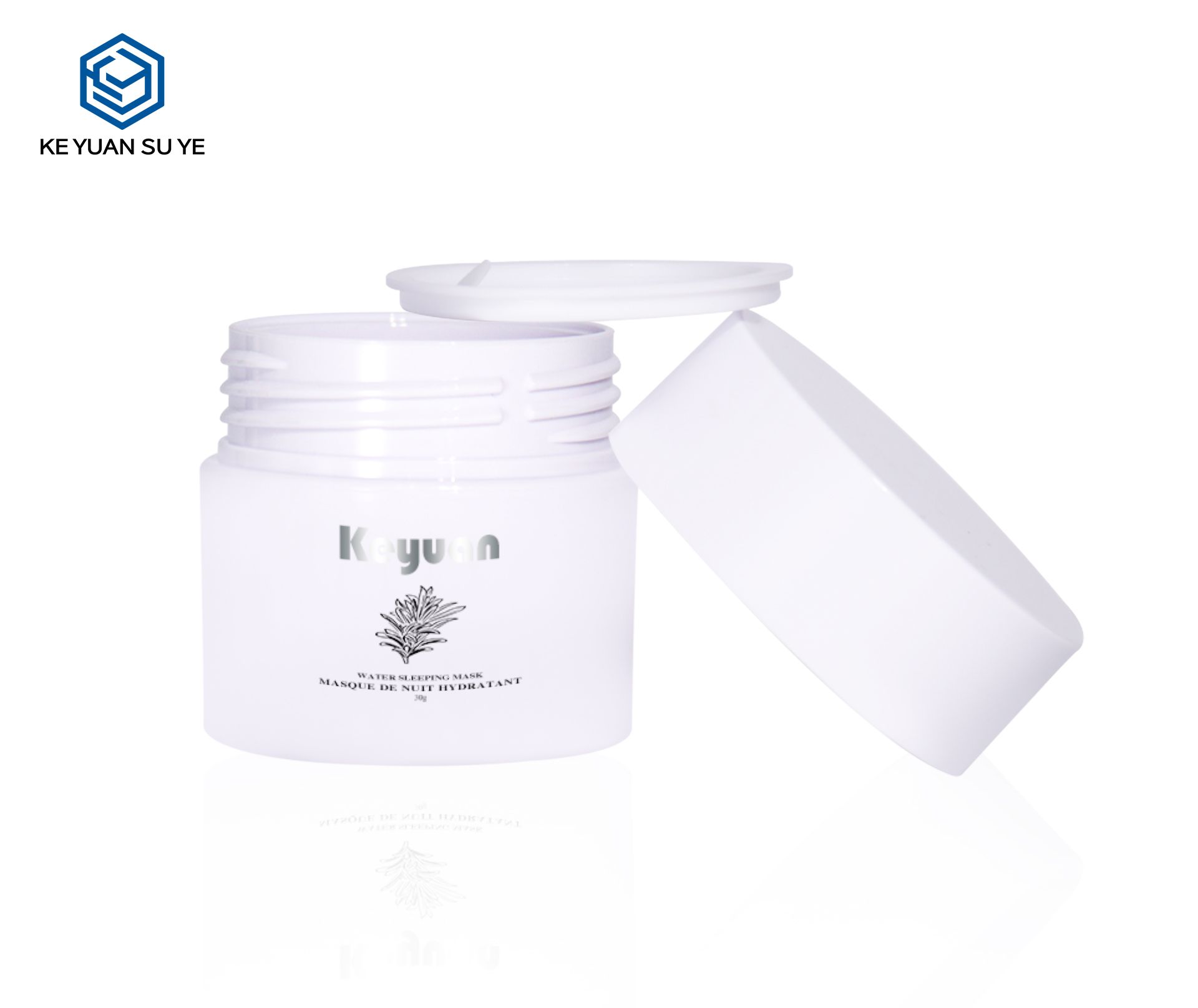 KY052 5PJ White Small Capacity Plastic Cream Jars 5ml 10ml 15ml 20ml 30ml Cosmetic Skincare Containers Empty Face Cream Jars