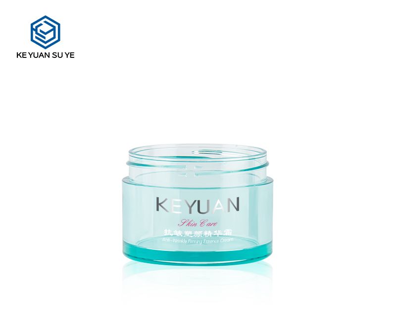 KY059 3PJ The Factory Directly Sells High Quality Cosmetics 50g PET Blue Plastic Face Cream Jars