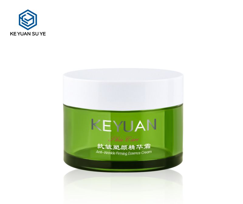 KY059 4PJ The Factory Directly Sells High Quality Cosmetics 50g PET Green Plastic Face Cream Jars