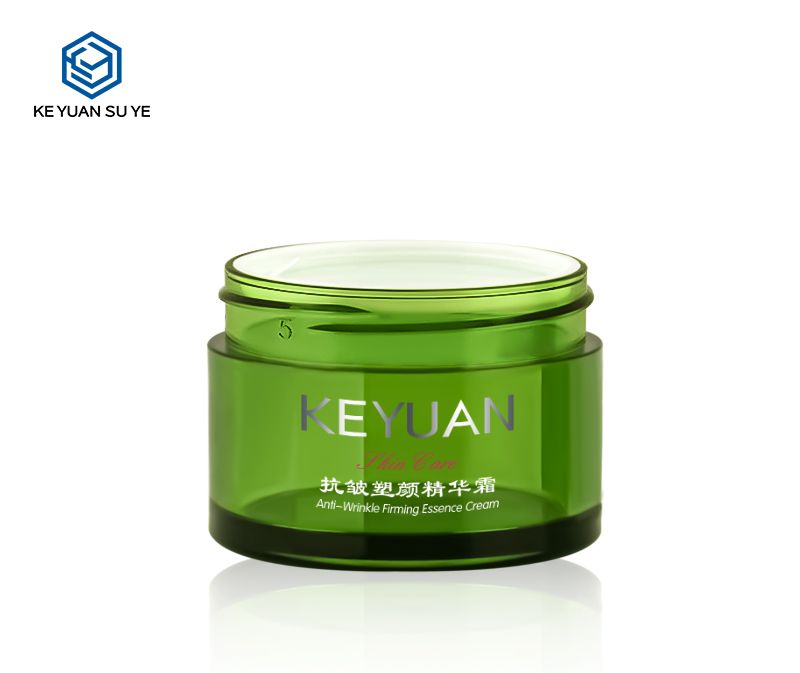 KY059 4PJ The Factory Directly Sells High Quality Cosmetics 50g PET Green Plastic Face Cream Jars