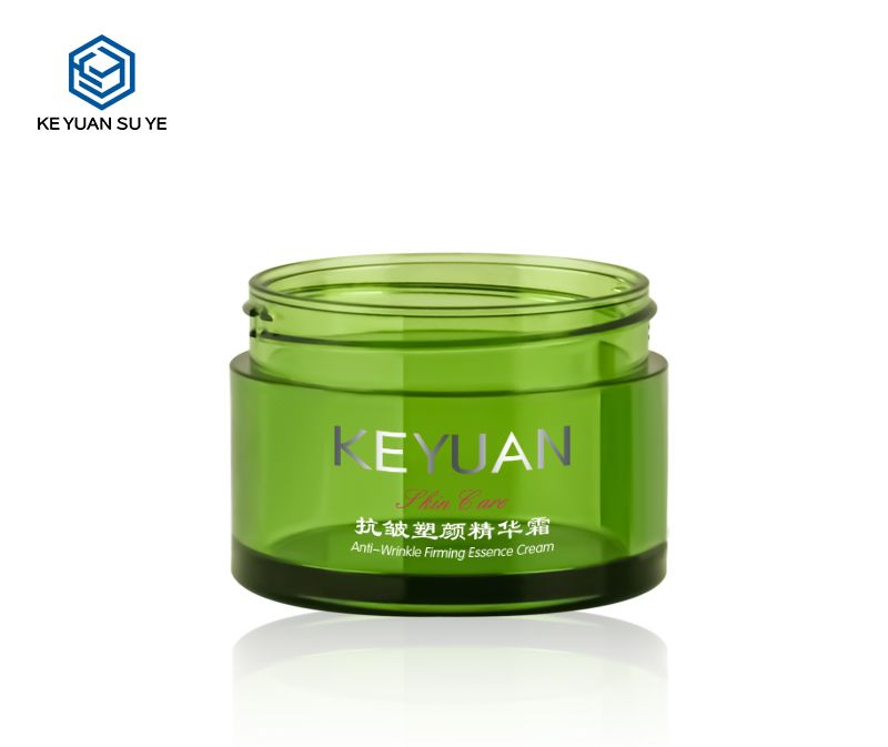 KY059 4PJ The Factory Directly Sells High Quality Cosmetics 50g PET Green Plastic Face Cream Jars