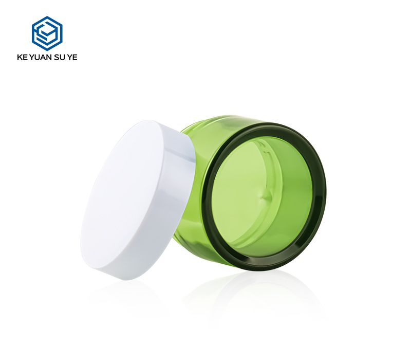 KY059 4PJ The Factory Directly Sells High Quality Cosmetics 50g PET Green Plastic Face Cream Jars