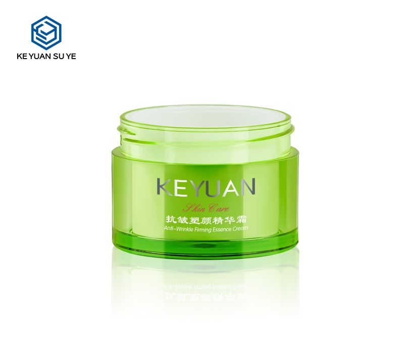 KY059 7PJ The Factory Directly Sells High Quality Cosmetics 30g PET Green Plastic Face Cream Jars