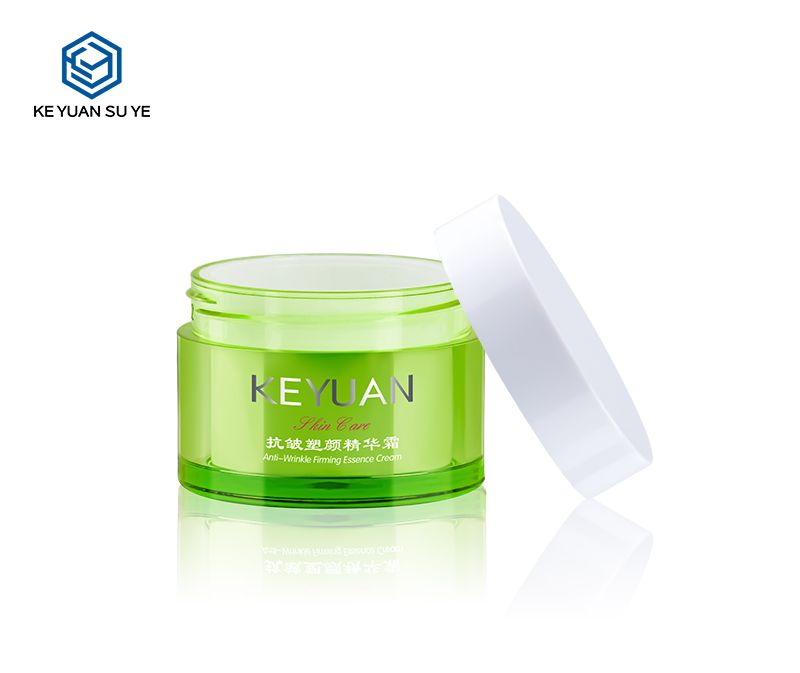 KY059 7PJ The Factory Directly Sells High Quality Cosmetics 30g PET Green Plastic Face Cream Jars