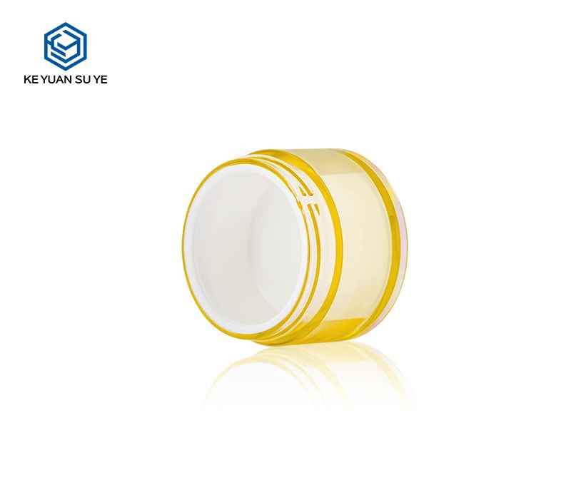 KY059 9PJ The Factory Directly Sells High Quality Cosmetics 30g PET Yellow Plastic Face Cream Jars