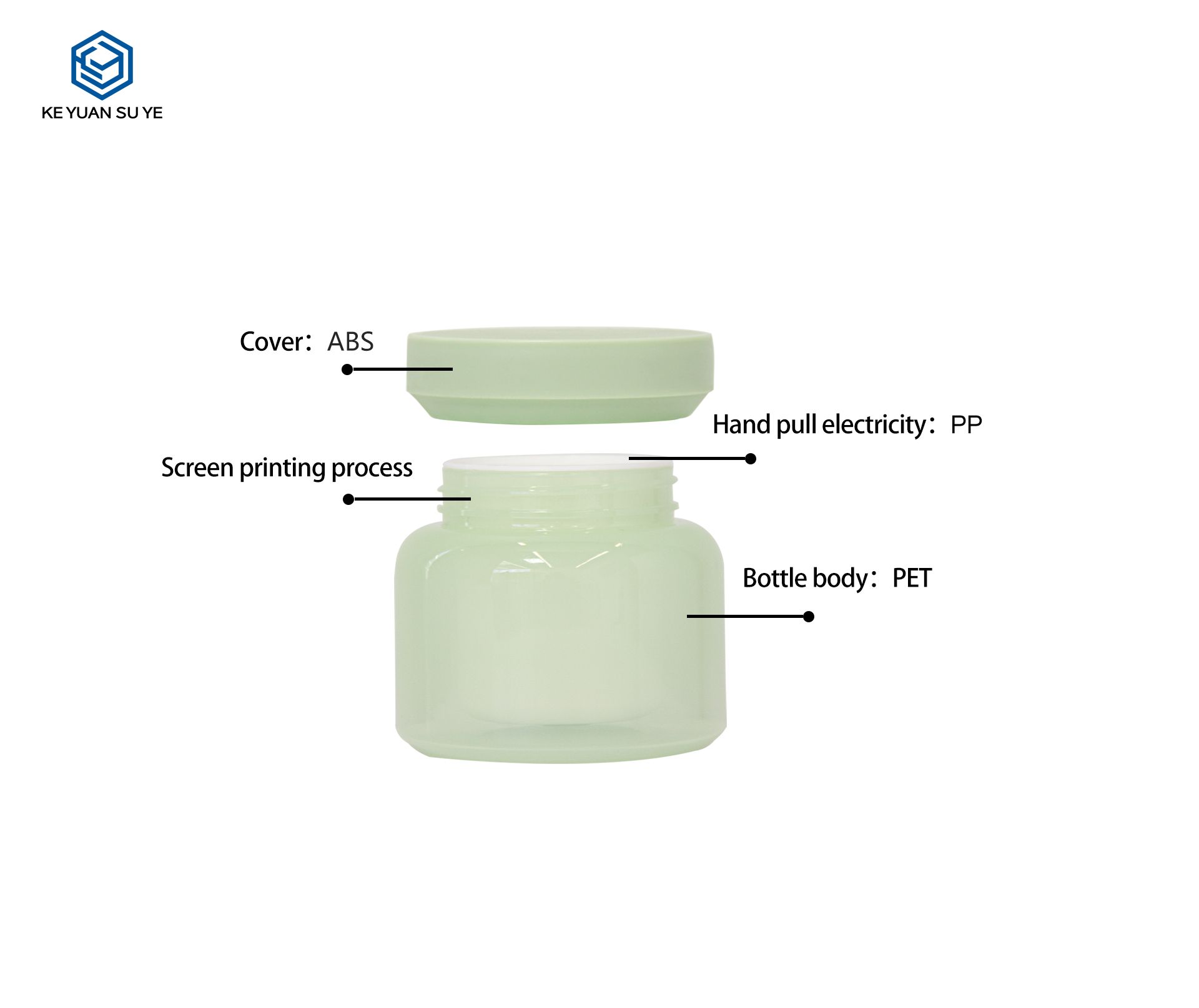 KY060PJ Customized High Quality 50ml 100ml Cosmetic Skin Care Cream Jar