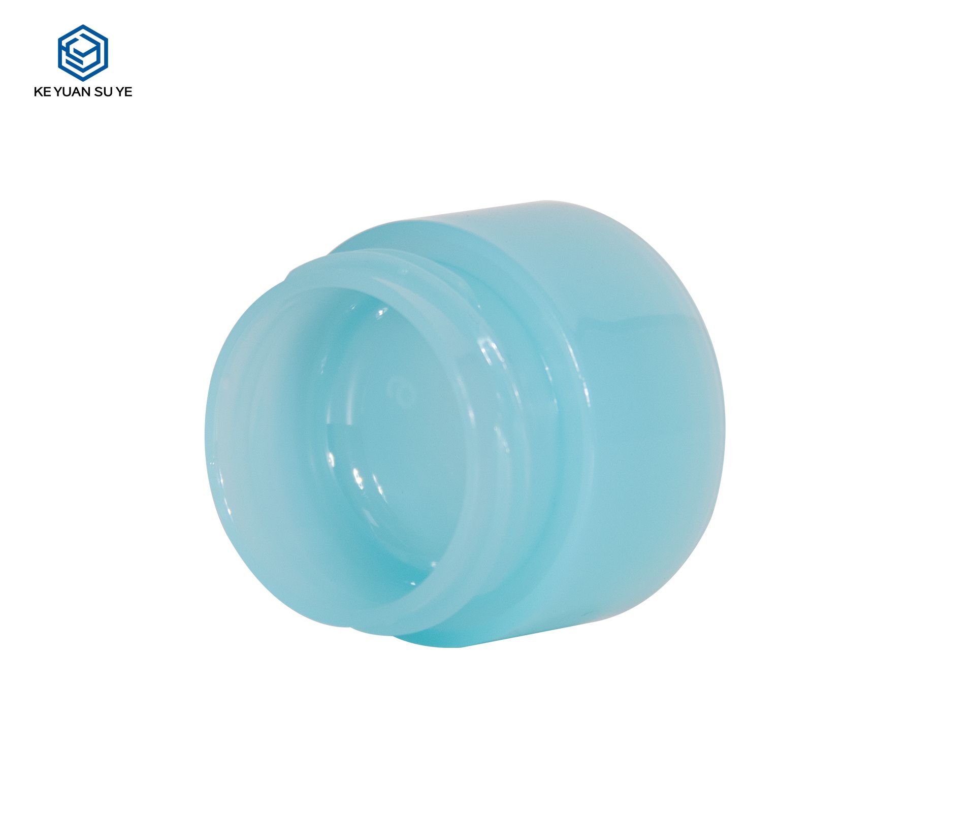 KY065PJ Small Capacity 5ml Skin Care Cosmetic Blue PP Eye Cream Jar with White Screw Lid