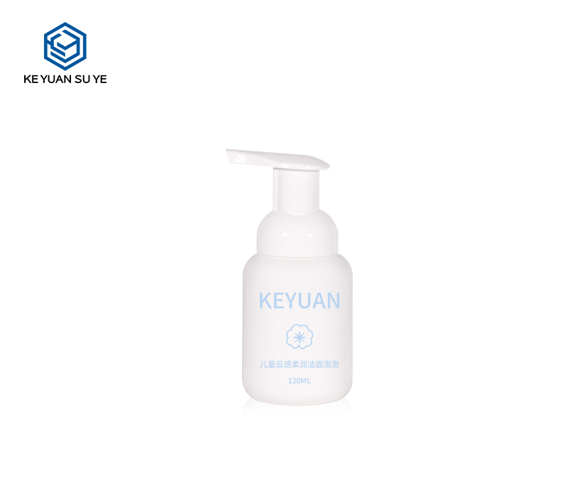 KY262 1 Wholesale 120ml Cosmetic Container PE Plastic Facial Cleanser Mousse Foam Pump Bottle