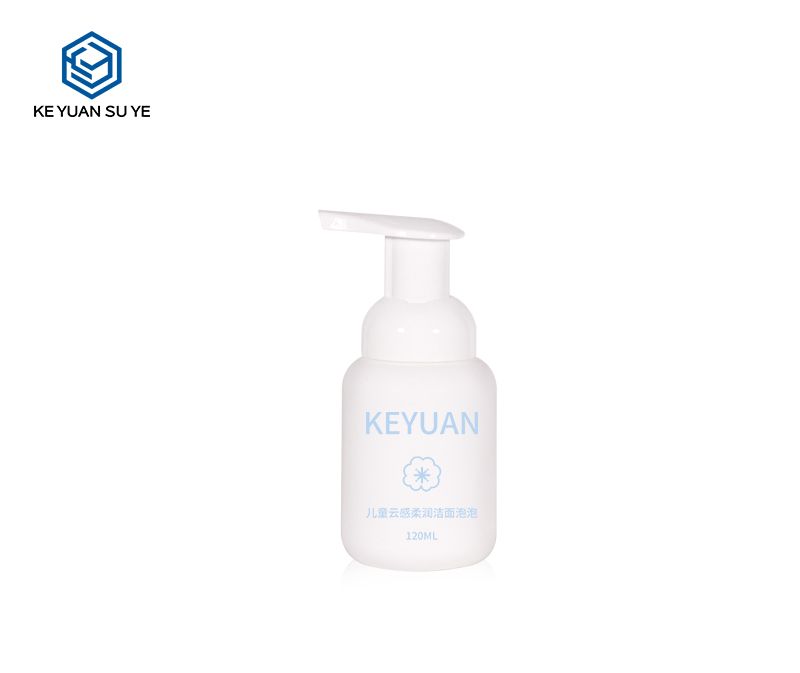 KY262 1 Wholesale 120ml Cosmetic Container PE Plastic Facial Cleanser Mousse Foam Pump Bottle