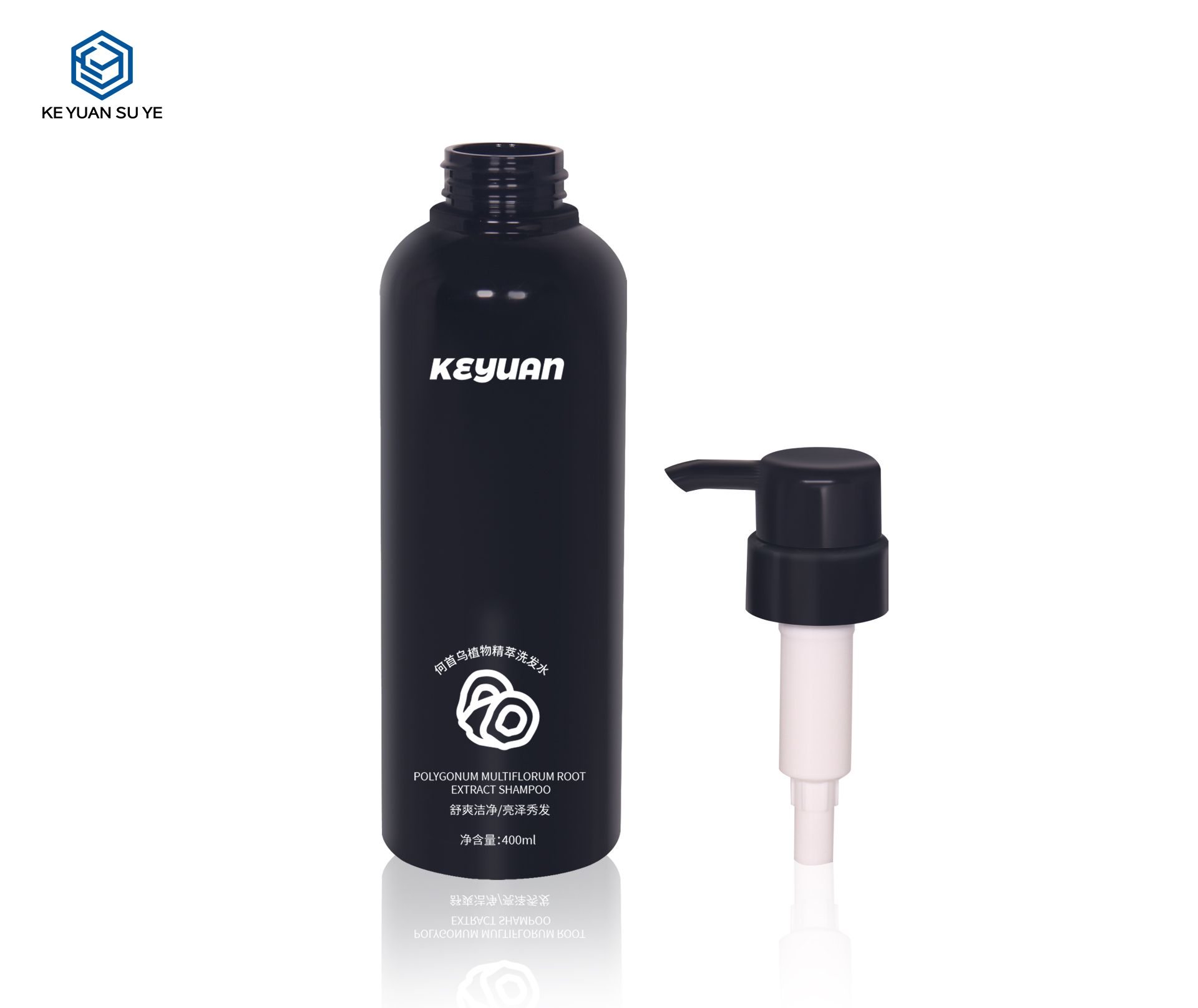 KY267 Factory Direct Sales 400ml PET Black Lotion Pump Bottles for Shampoo and Body Wash Packaging