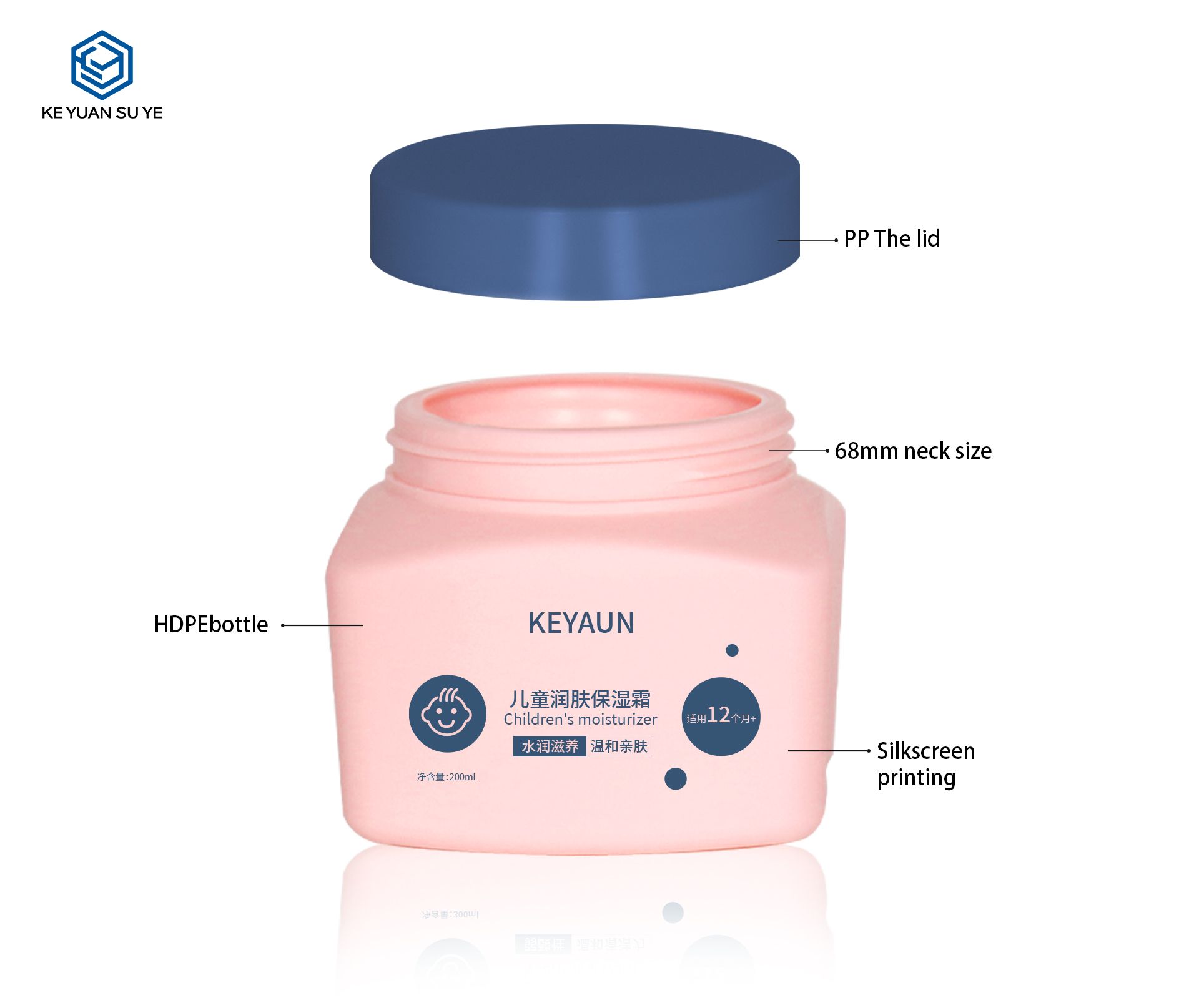 KY069PJ Customized High-Quality 200ml Luxury Cosmetic Skin Care Cream Jar