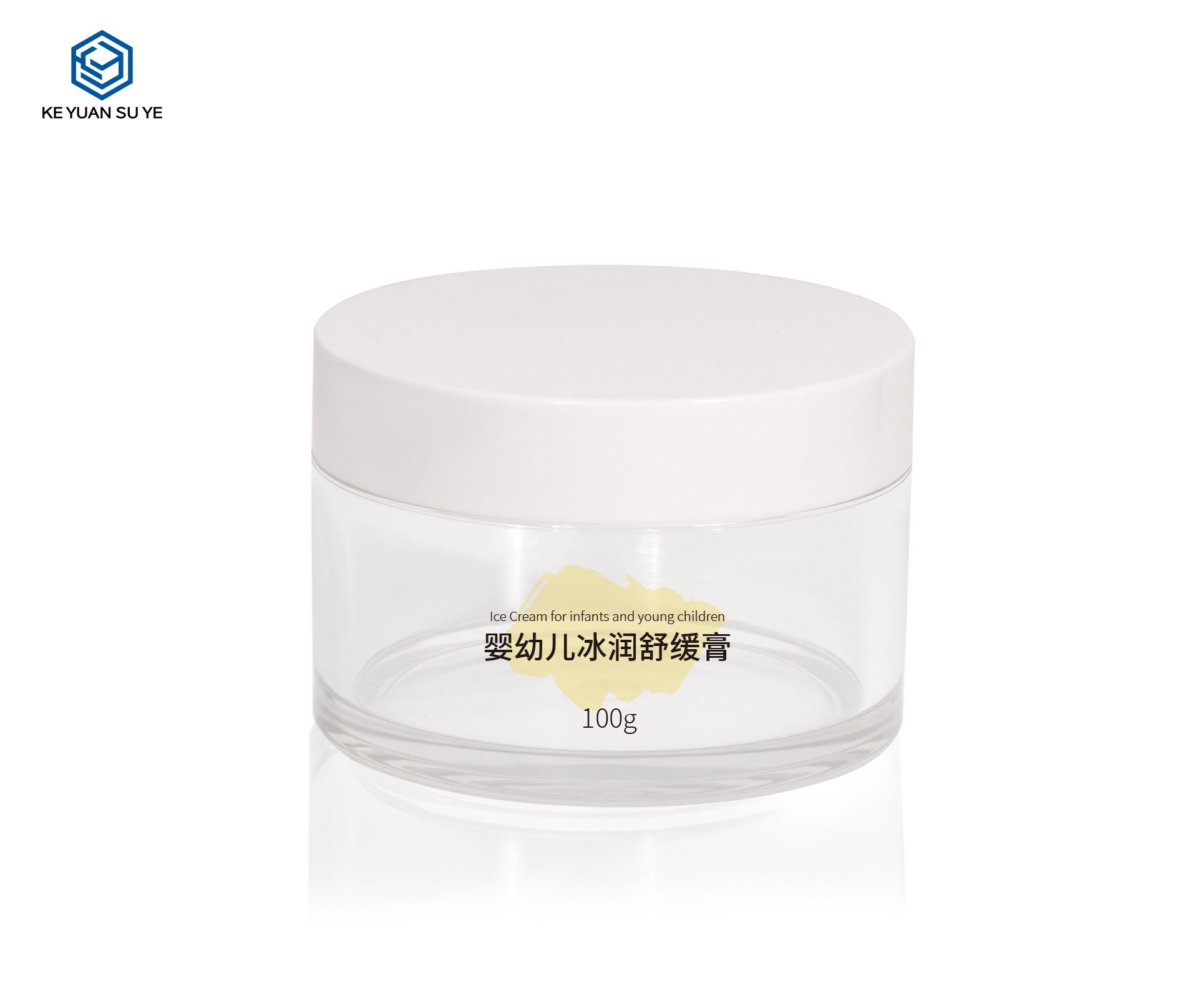 KY073PJ Wholesale 100g Cosmetics Skin Care PET Transparent Face Cream Jar
