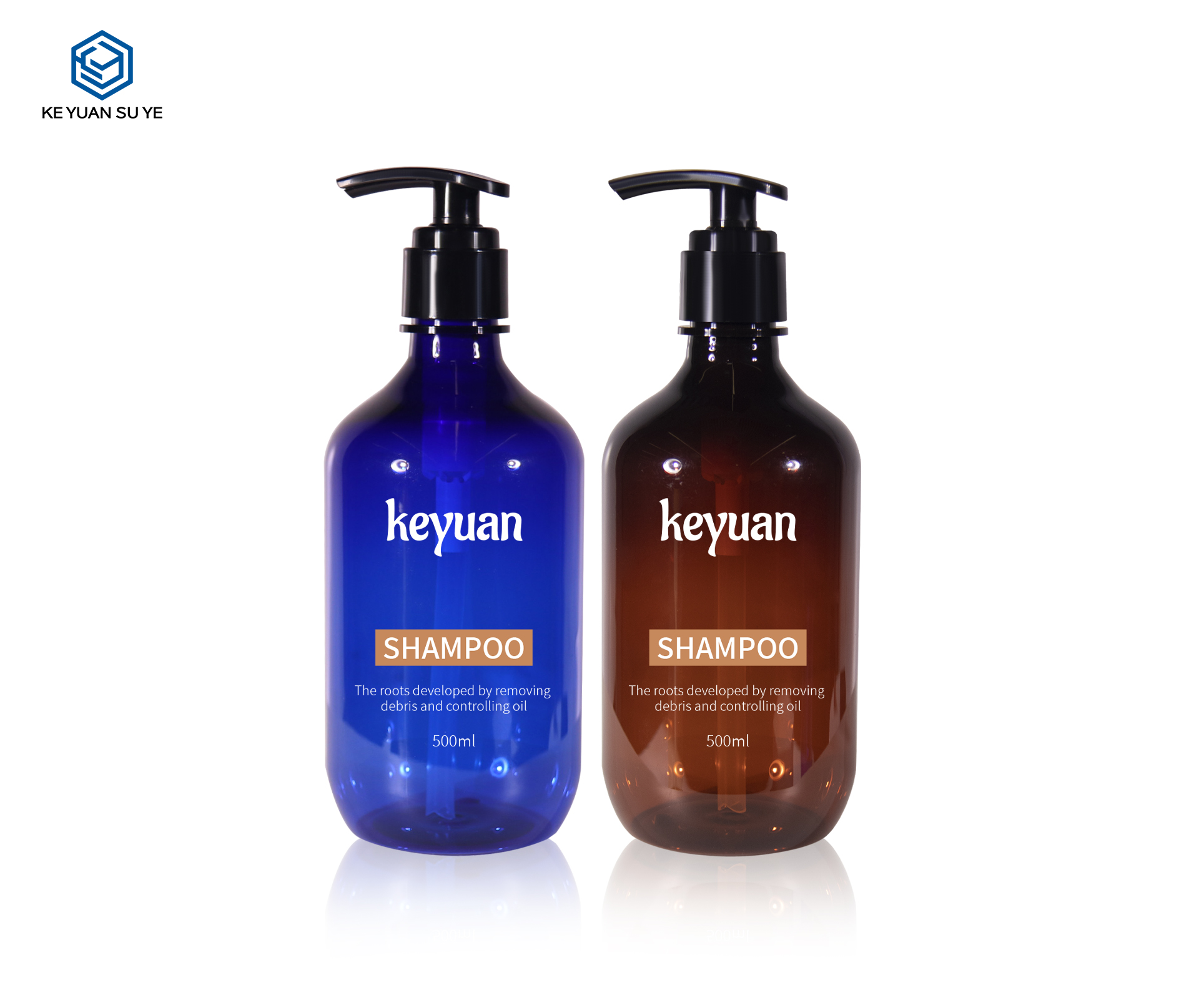 KY276 100% Recycled Plastic Cosmetics PCR Plastic Bottles for Shampoo and Body Wash Packaging