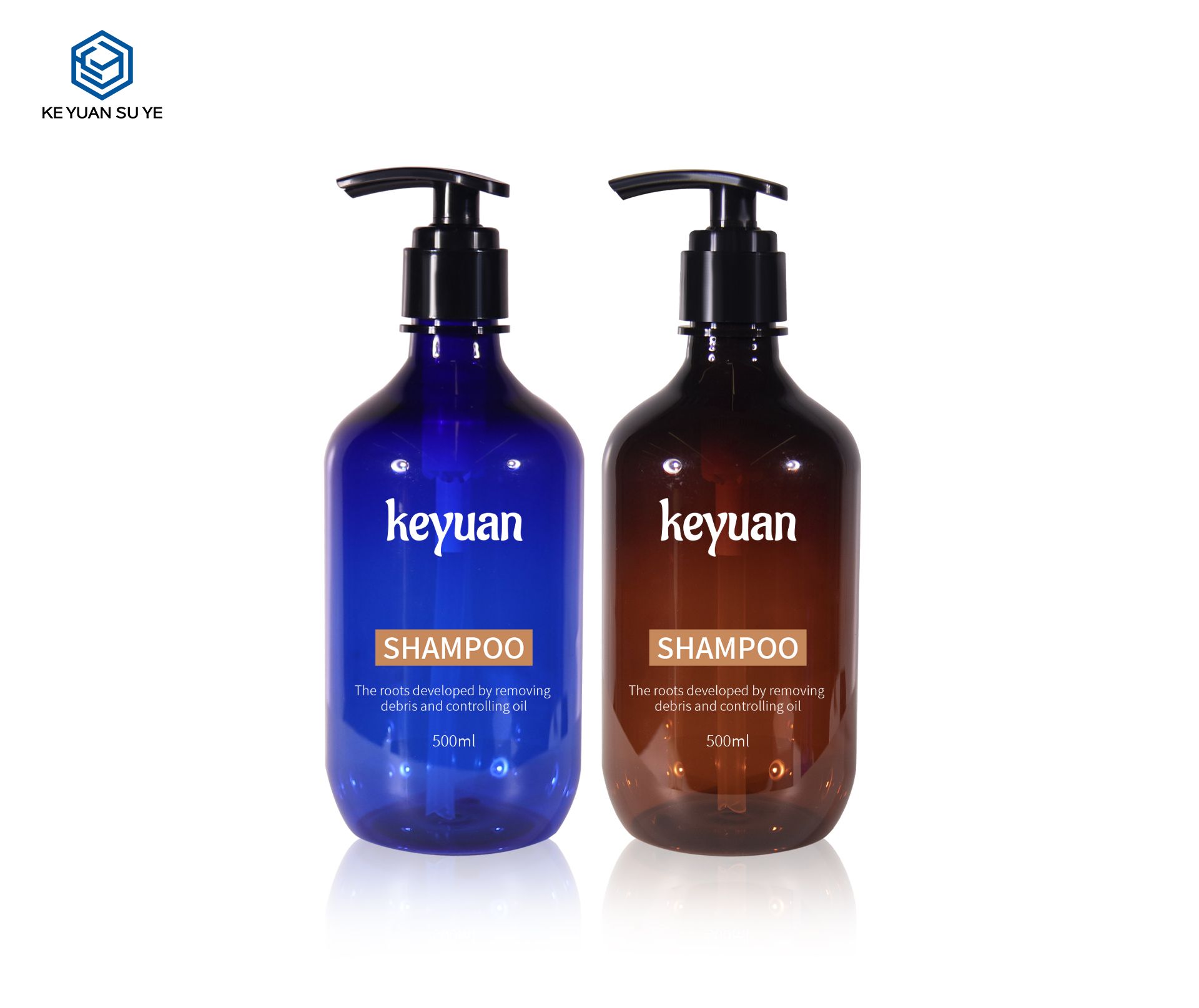 KY276 100% Recycled Plastic Cosmetics PCR Plastic Bottles for Shampoo and Body Wash Packaging