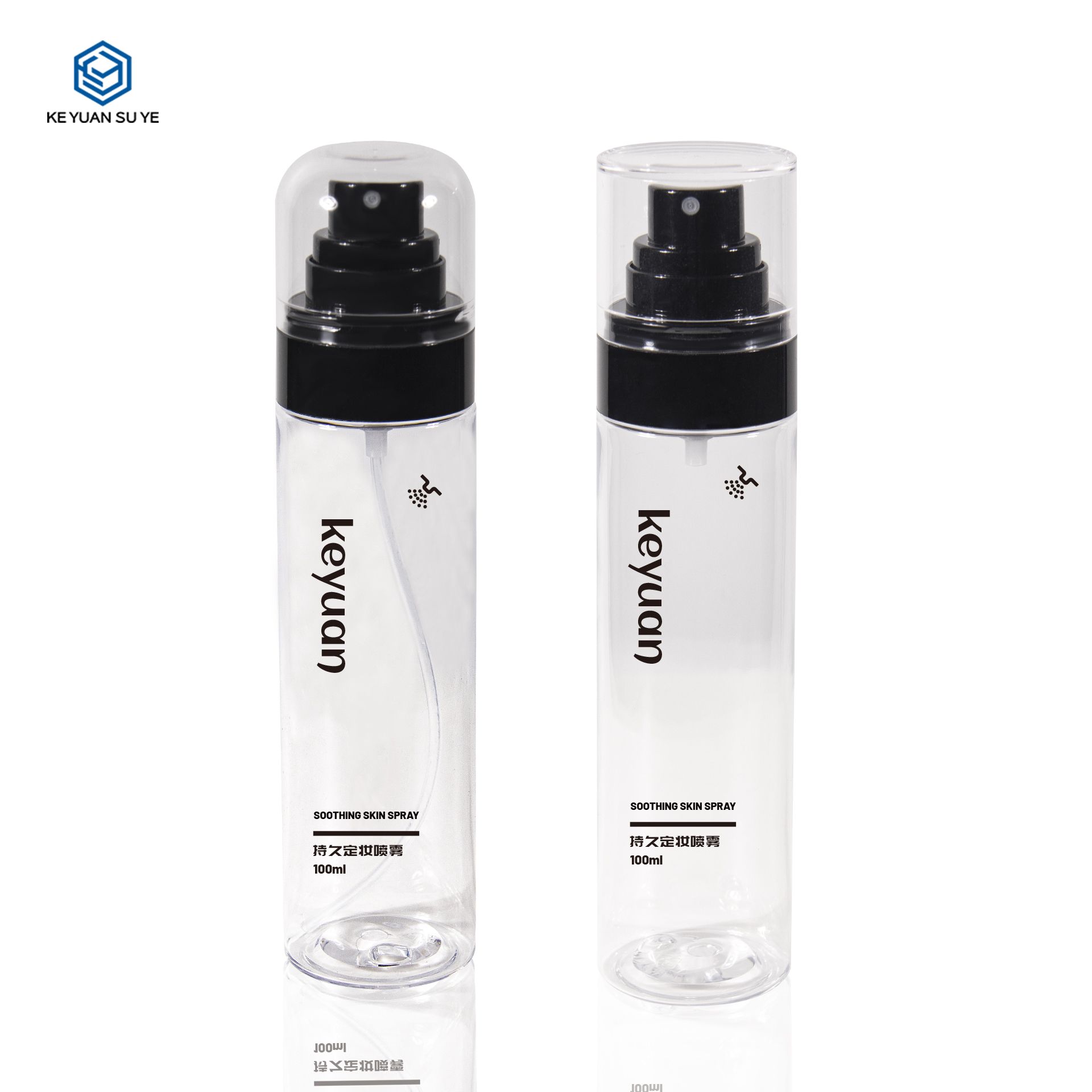 KY271 100ml PET Transparent Empty Cosmetic Plastic Spray Bottle Skincare Container Packaging Fine Mist Spray Bottle